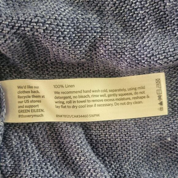 Eileen Fisher V Neck Linen Sweater Size Small - Picture 6 of 6